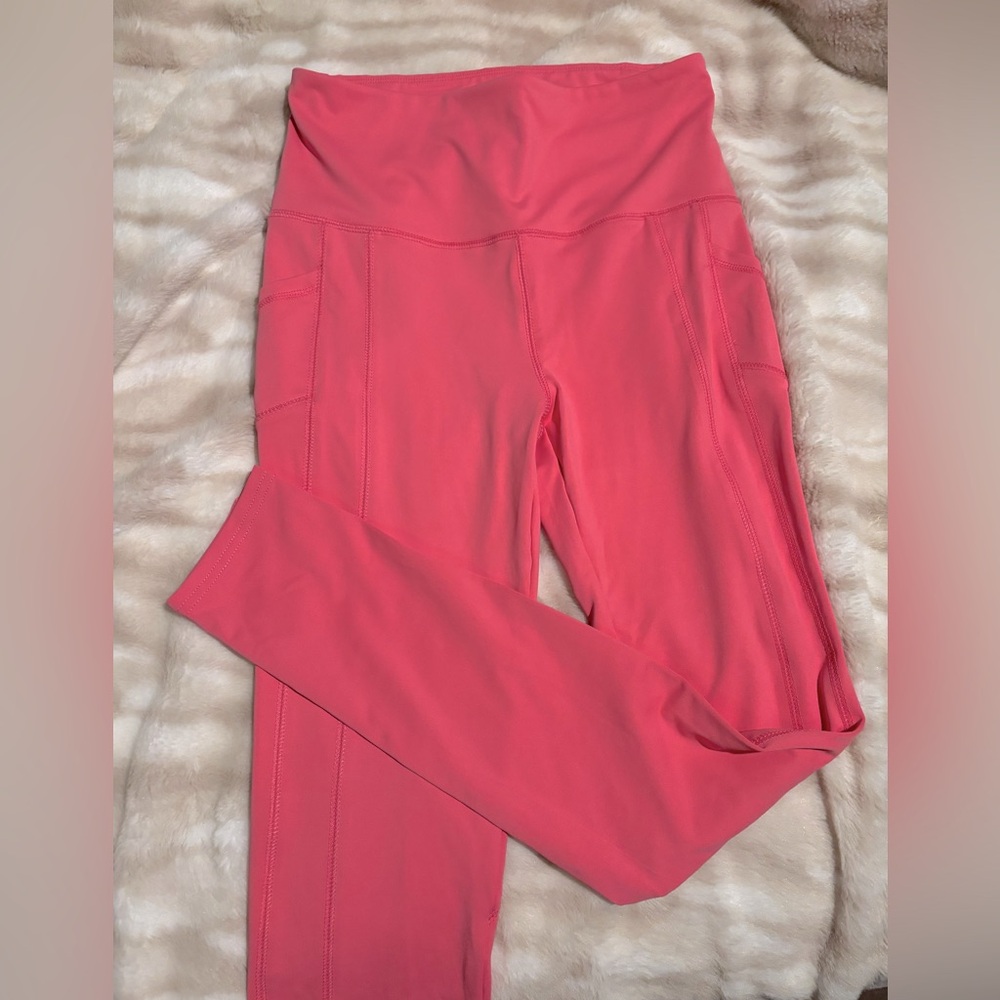 White Birch medium pink leggings with pockets